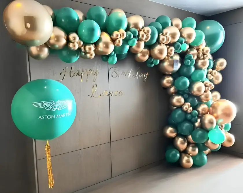 Como hacer un arco de globos en la pared con hilo de pescar, fácil, pequeño y sencillo con nylon y sin estructura paso a paso, para fiestas, eventos